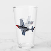 Cartoon-Illustration für Kampfbomber Glas (Vorderseite)