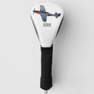 Cartoon-Illustration für Kampfbomber Golf Headcover