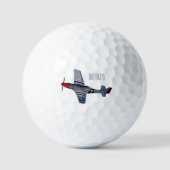 Cartoon-Illustration für Kampfbomber Golfball (Vorderseite)