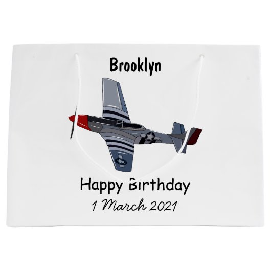 Cartoon-Illustration für Kampfbomber Große Geschenktüte (Vorderseite)