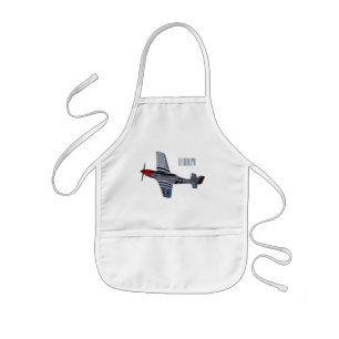 Cartoon-Illustration für Kampfbomber Kinderschürze
