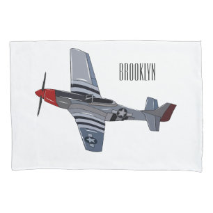 Cartoon-Illustration für Kampfbomber Kissenbezug