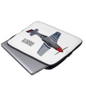 Cartoon-Illustration für Kampfbomber Laptopschutzhülle (Vorne Knopf)