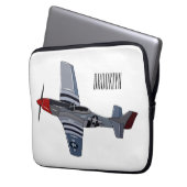 Cartoon-Illustration für Kampfbomber Laptopschutzhülle (Vorderseite Links)