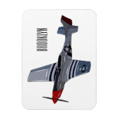 Cartoon-Illustration für Kampfbomber Magnet (Vertikal)