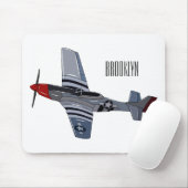 Cartoon-Illustration für Kampfbomber Mousepad (Mit Mouse)
