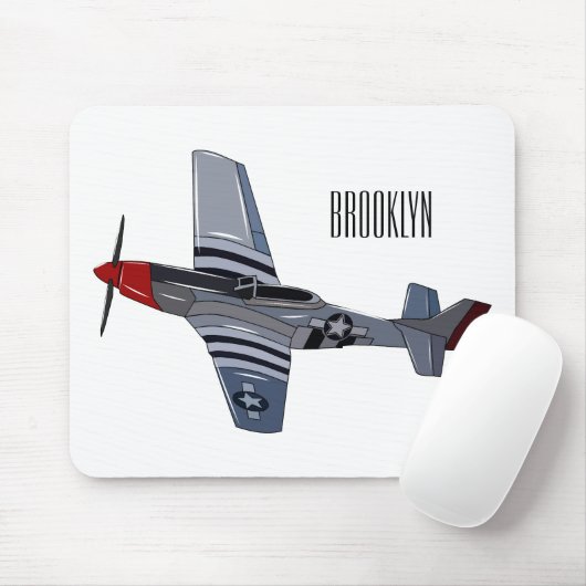 Cartoon-Illustration für Kampfbomber Mousepad (Mit Mouse)