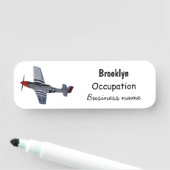 Cartoon-Illustration für Kampfbomber Namensschild (Beispiel)