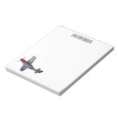 Cartoon-Illustration für Kampfbomber Notizblock (Rotiert)