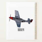 Cartoon-Illustration für Kampfbomber Planer (Rückseite)