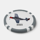 Cartoon-Illustration für Kampfbomber Pokerchips (Einzeln)