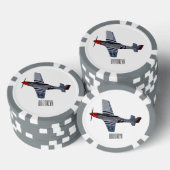 Cartoon-Illustration für Kampfbomber Pokerchips (Stapel)