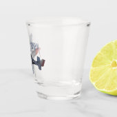 Cartoon-Illustration für Kampfbomber Schnapsglas (Rechts)