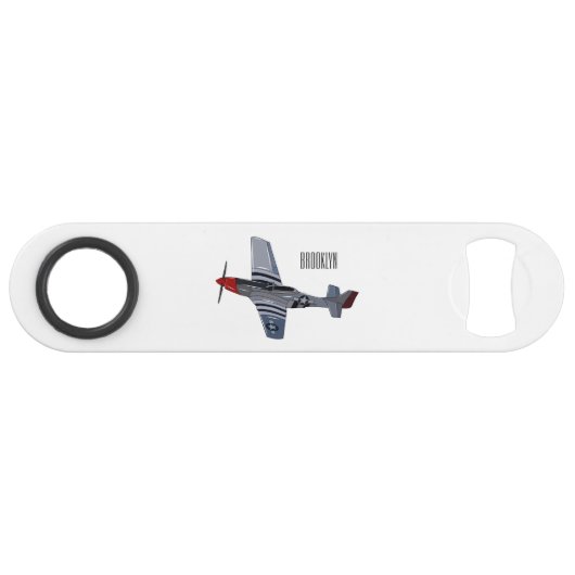 Cartoon-Illustration für Kampfbomber Speed Flaschenöffner (Vorderseite (Horizontal))