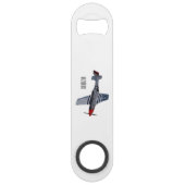 Cartoon-Illustration für Kampfbomber Speed Flaschenöffner (Rückseite)