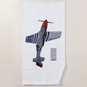 Cartoon-Illustration für Kampfbomber Strandtuch (Vorderseite)