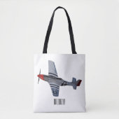 Cartoon-Illustration für Kampfbomber Tasche (Vorderseite)