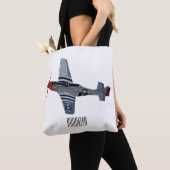 Cartoon-Illustration für Kampfbomber Tasche (Von Nahem)