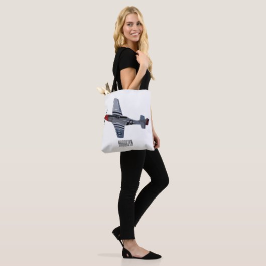Cartoon-Illustration für Kampfbomber Tasche (Am Model)