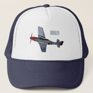 Cartoon-Illustration für Kampfbomber Truckerkappe