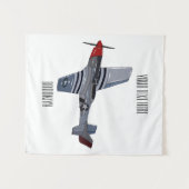 Cartoon-Illustration für Kampfbomber Wandteppich (Vorderseite (Horizontal))