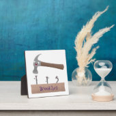 Cartoon-Illustration für niedliche, lustige Hammer Fotoplatte (InSitu)