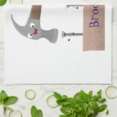 Cartoon-Illustration für niedliche, lustige Hammer Geschirrtuch (Gefaltet)