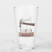 Cartoon-Illustration für niedliche, lustige Hammer Glas (Rückseite)