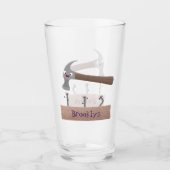 Cartoon-Illustration für niedliche, lustige Hammer Glas (Vorderseite)