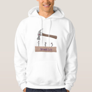 Cartoon-Illustration für niedliche, lustige Hammer Hoodie