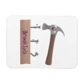 Cartoon-Illustration für niedliche, lustige Hammer Magnet (Horizontal)