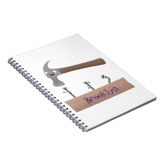 Cartoon-Illustration für niedliche, lustige Hammer Notizblock (Rechte Seite)