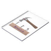 Cartoon-Illustration für niedliche, lustige Hammer Notizblock (Linke Seite)