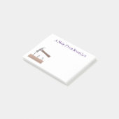 Cartoon-Illustration für niedliche, lustige Hammer Post-it Klebezettel (angewinkelt)