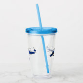 Cartoon-Illustration für Polizeihubschrauber Acryltrinkbecher (Links)