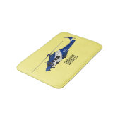 Cartoon-Illustration für Polizeihubschrauber Badematte (Schrägansicht)