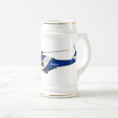 Cartoon-Illustration für Polizeihubschrauber Bierglas (VorderseiteRechts)