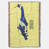 Cartoon-Illustration für Polizeihubschrauber Decke (Vorderseite Vertikal)