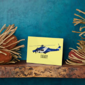 Cartoon-Illustration für Polizeihubschrauber Fotoplatte (Seite)