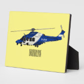 Cartoon-Illustration für Polizeihubschrauber Fotoplatte (Seite)