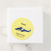 Cartoon-Illustration für Polizeihubschrauber Geschenkanhänger (Beispiel)