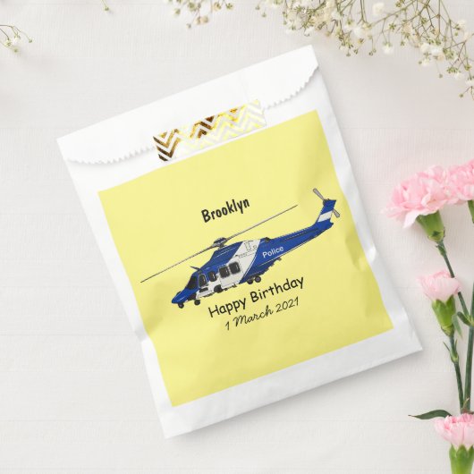 Cartoon-Illustration für Polizeihubschrauber Geschenktütchen (Versiegelt)