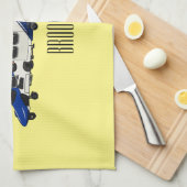 Cartoon-Illustration für Polizeihubschrauber Geschirrtuch (Viertel Falte)