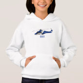 Cartoon-Illustration für Polizeihubschrauber Hoodie (Vorderseite)
