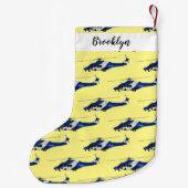 Cartoon-Illustration für Polizeihubschrauber Kleiner Weihnachtsstrumpf (Rückseite)