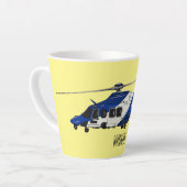 Cartoon-Illustration für Polizeihubschrauber Milchtasse (Linke Ecke)