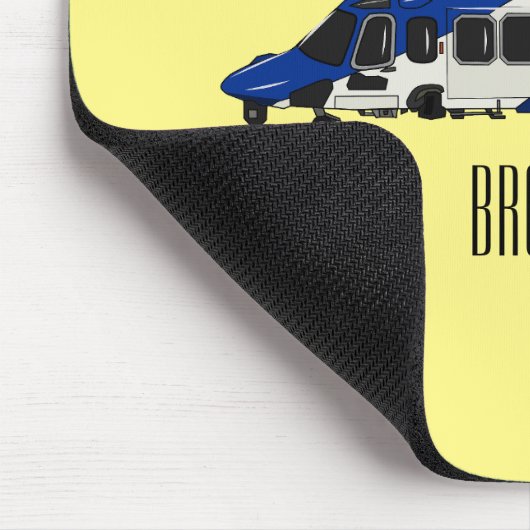 Cartoon-Illustration für Polizeihubschrauber Mousepad (Ecke)