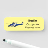 Cartoon-Illustration für Polizeihubschrauber Namensschild (Beispiel)