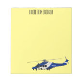 Cartoon-Illustration für Polizeihubschrauber Notizblock (Vorderseite)