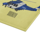 Cartoon-Illustration für Polizeihubschrauber Schneidebrett (Ecke)